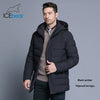 ICEbear 2019 new men's winter  jacket warm detachable hat male short coat fashion casual apparel man brand clothing MWD18813D