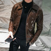 Leather Jacket Shinny Mens Jackets And Coats Jaqueta Masculino Red Black Coffee Stage Clothing For Singer Club Party Jacket Man