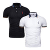 2019 Brand Quality 2 Pieces /Lot Polos Men Solid Slim Fit Deer Embroidery Polo Shirt Men Casual Business Polo Giraffe Mens Tops