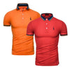 2019 Brand Quality 2 Pieces /Lot Polos Men Solid Slim Fit Deer Embroidery Polo Shirt Men Casual Business Polo Giraffe Mens Tops