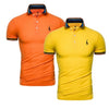2019 Brand Quality 2 Pieces /Lot Polos Men Solid Slim Fit Deer Embroidery Polo Shirt Men Casual Business Polo Giraffe Mens Tops