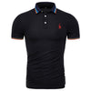2019 Brand Quality 2 Pieces /Lot Polos Men Solid Slim Fit Deer Embroidery Polo Shirt Men Casual Business Polo Giraffe Mens Tops