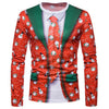 New Christmas Print Men TShirt O Neck long Sleeve Tee Tops Casual Hip Hop 3D Print T-shirt Camisetas Hombre Party Funny T Shirts
