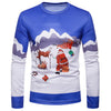 New Christmas Print Men TShirt O Neck long Sleeve Tee Tops Casual Hip Hop 3D Print T-shirt Camisetas Hombre Party Funny T Shirts