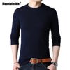 Mountainskin Men's Sweater Autumn Pullover New Slim Round Neck Mens Bottoming Shirt Fashion Casual Solid Sweater M~4XL SA764