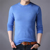 Mountainskin Men's Sweater Autumn Pullover New Slim Round Neck Mens Bottoming Shirt Fashion Casual Solid Sweater M~4XL SA764