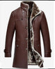 2019 Mens Sheep Leather Jacket Coat Parka Real Fur Mens Clothing Long Plush Thick Over Winter Sheepskin Large Size Jackets Men