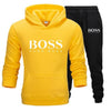 Men's Boss Letter Print Sportswear Sets Fashion Tracksuits Men Hoodies And Long Pants 2019 Winter Casual Sport Suits Men Clothes