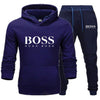 Men's Boss Letter Print Sportswear Sets Fashion Tracksuits Men Hoodies And Long Pants 2019 Winter Casual Sport Suits Men Clothes