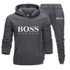 Men's Boss Letter Print Sportswear Sets Fashion Tracksuits Men Hoodies And Long Pants 2019 Winter Casual Sport Suits Men Clothes