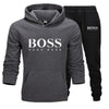 Men's Boss Letter Print Sportswear Sets Fashion Tracksuits Men Hoodies And Long Pants 2019 Winter Casual Sport Suits Men Clothes